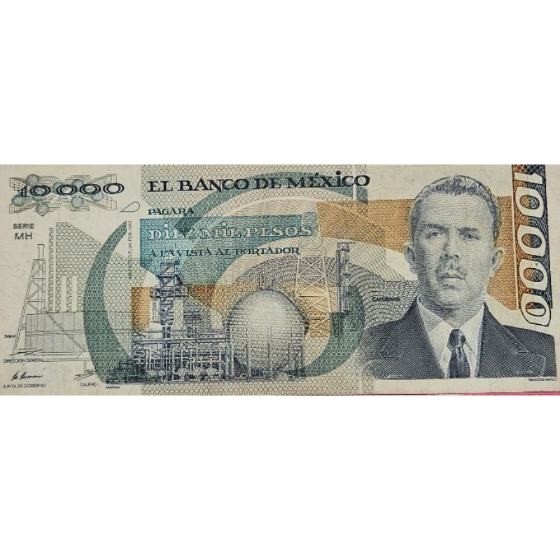 #Super Murah nominal besar Uang Asing Negara Meksiko 10.000 peso tahun 1987- 1991 kondisi Utuh Renya