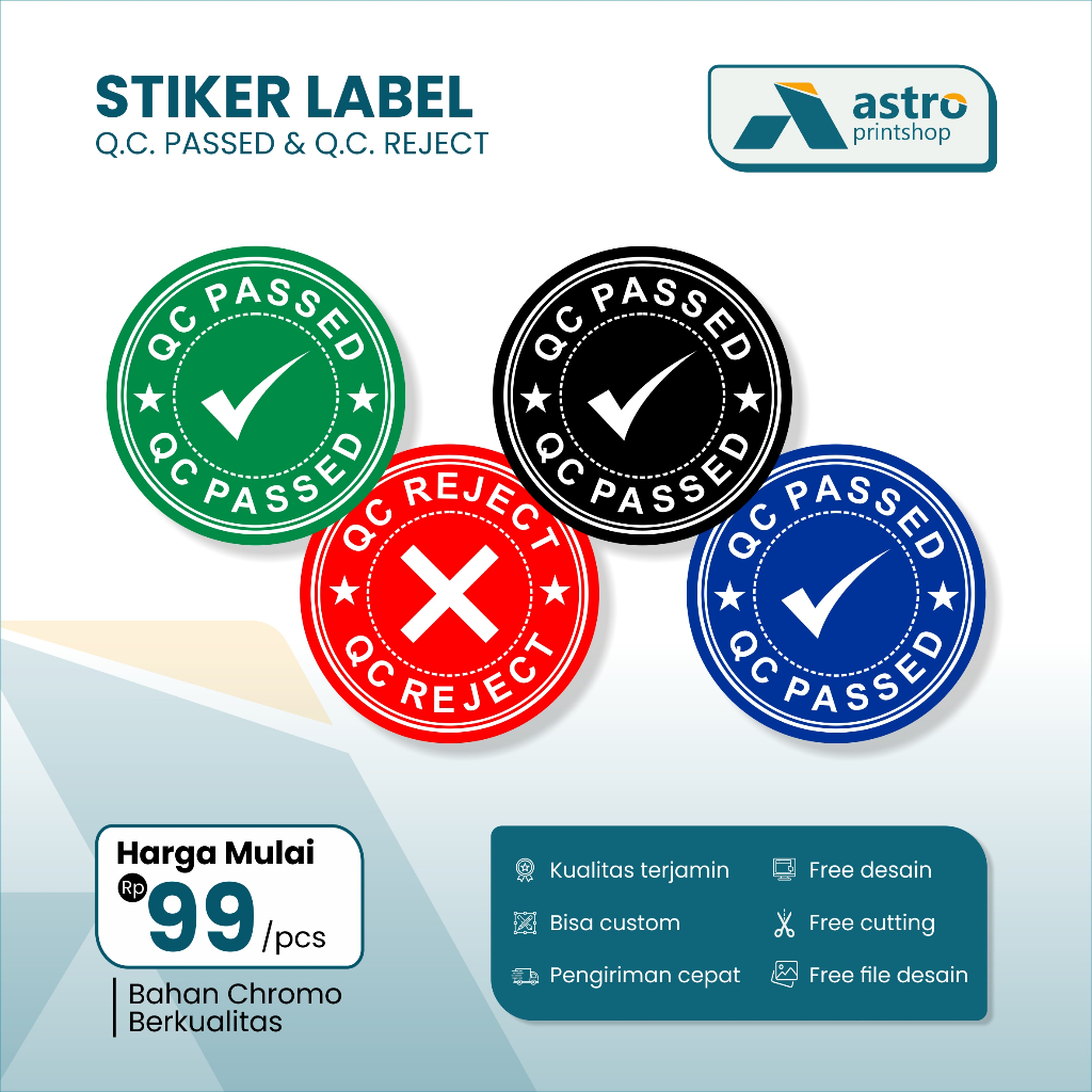 STIKER QC PASSED | STIKER LABEL QC PASSED | STIKER QUALITY CONTROL | STIKER PENGECEKAN | STIKER CHRO