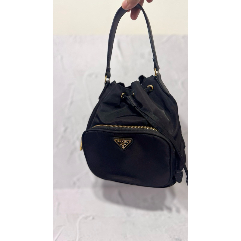 PRADA bucket black nylon
