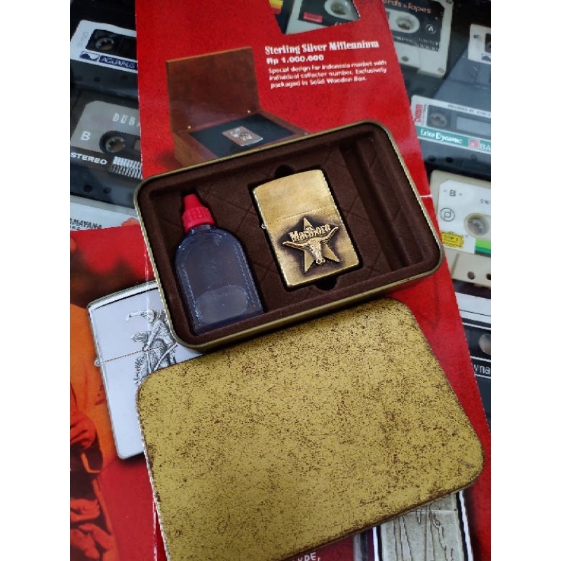 Zippo Marlboro Longhorn Star Steer IX/1993. Koleksi Zippo Korek Langka. Vintage Rare