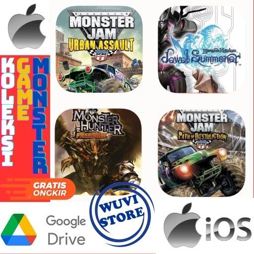 IOS Monster PPSSPP Koleksi Game | Bisa di  IOS / Android / PC Plus Emulator | Beli 3 Gratis 1