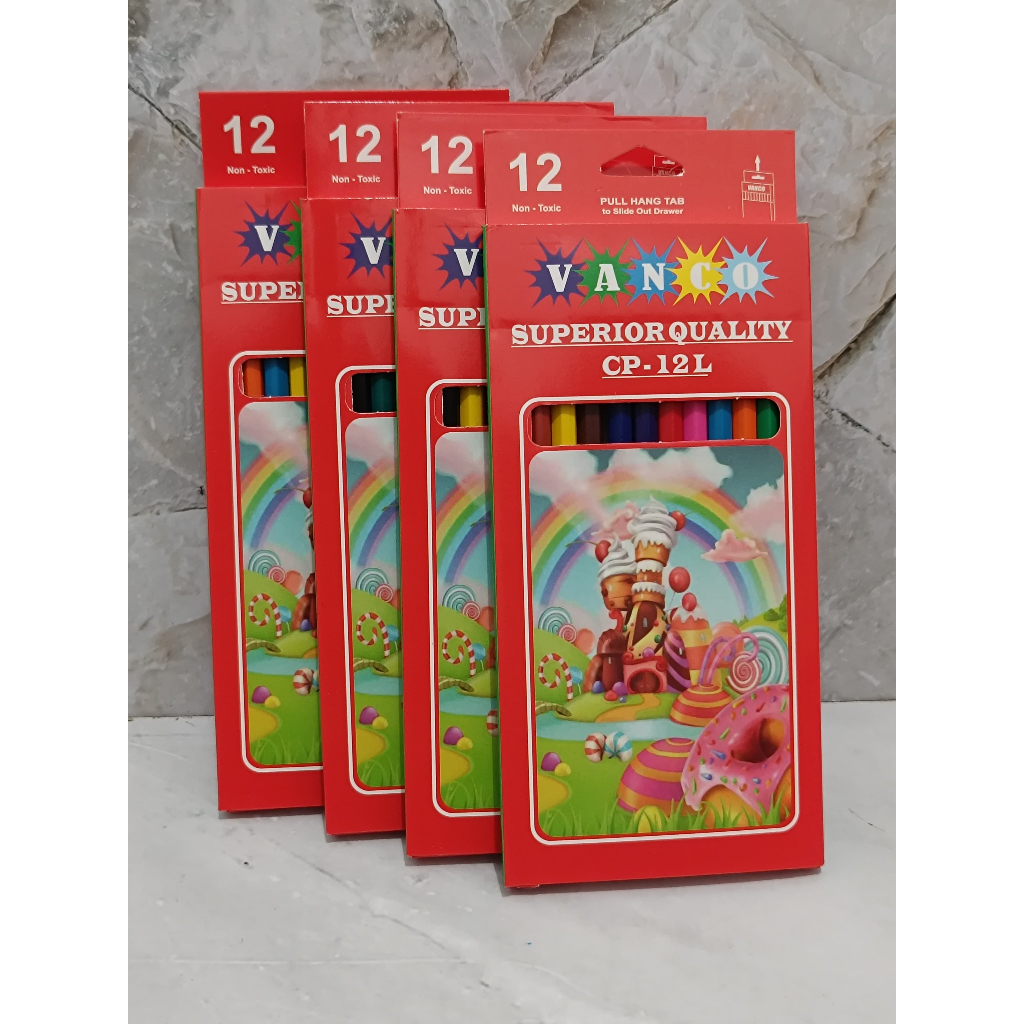

SATU SET ( 12 WARNA ) Colour Pencil Pensil Warna Vanco CP - 399 12 Warna Panjang