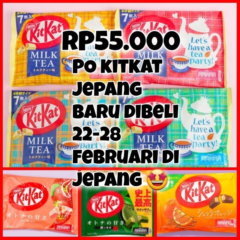 

kitkat jepang strawberry kit kat japan jeruk green tea milk