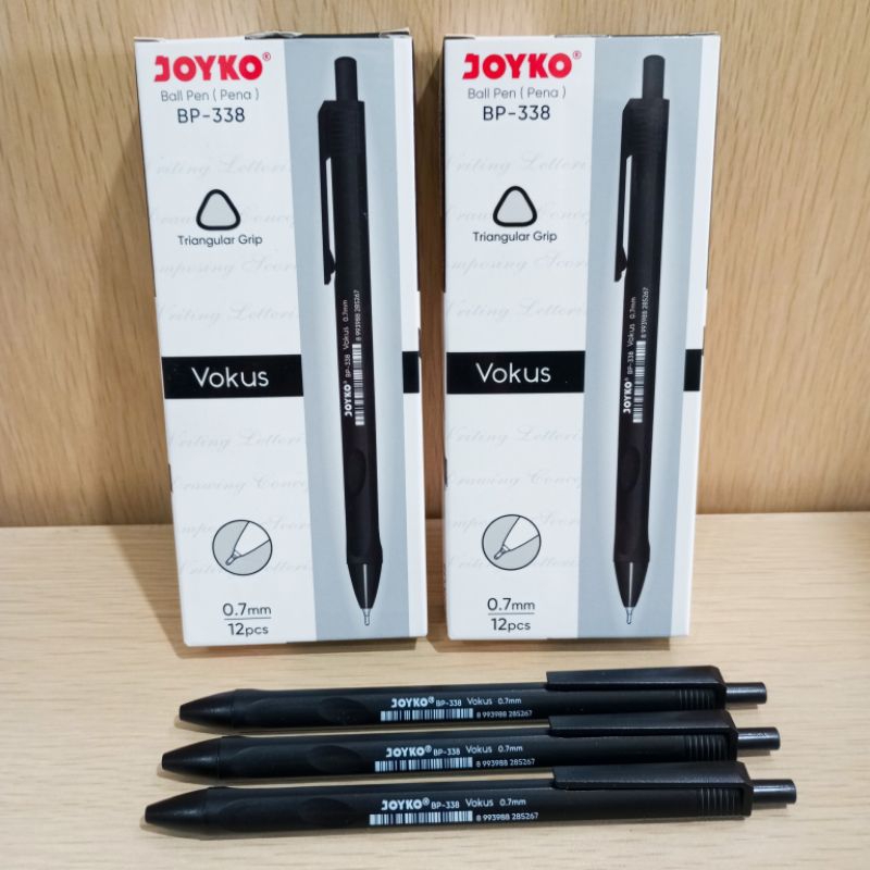 

(12PCS) PULPEN JOYKO VOKUS TRIANGULAR GRIP BP-338 PACK