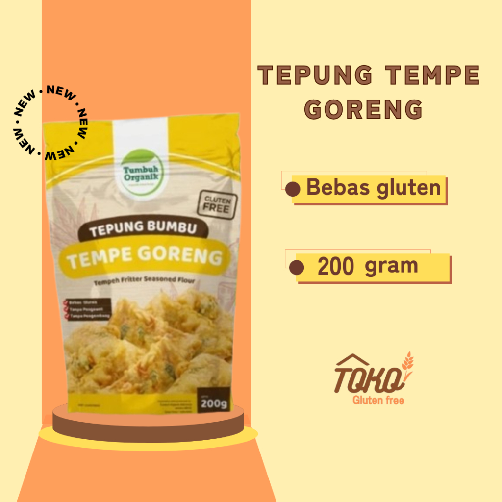 

Gluten Free Tepung Tempe Goreng Tumbuh Organik Tepung Bebas Gluten Healthy Diet Special Needs 200 gr