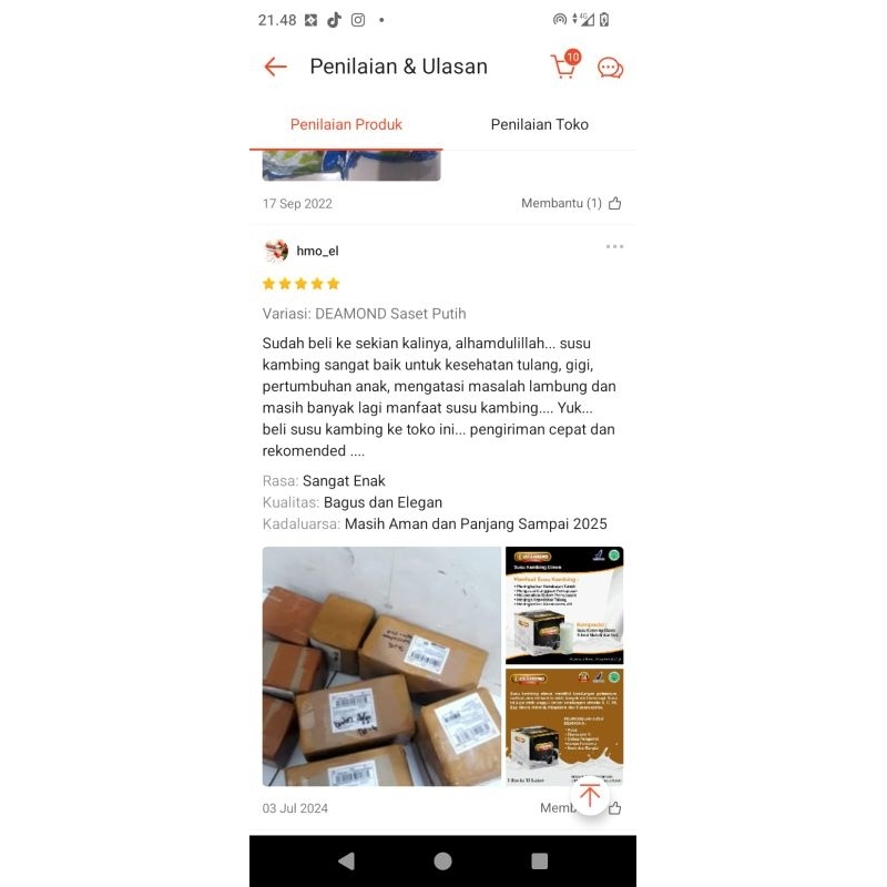 

DA Gomars Paket 5 kotak susu kambing etawa bubuk ongkir 1kg, (dapat 5 kotak)