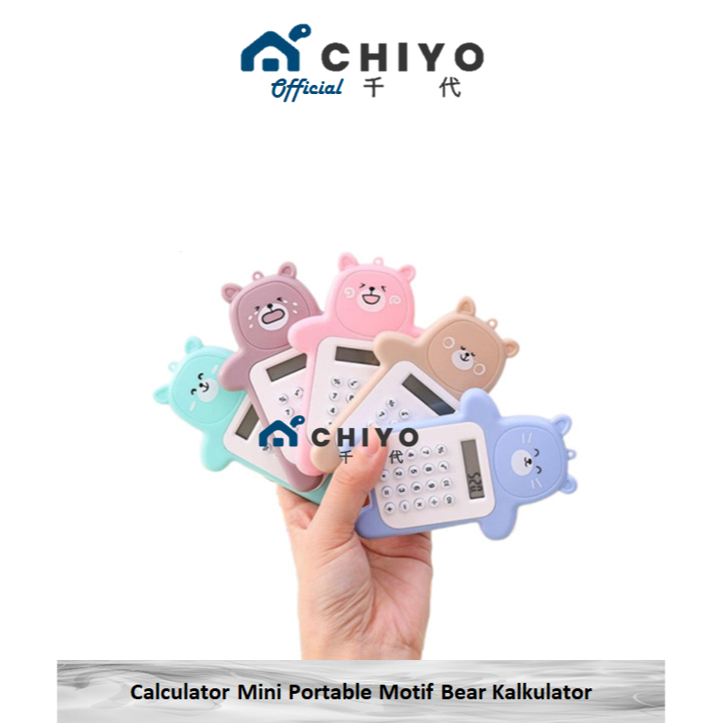 

CHIYO Living - Calculator Mini Portable Motif Bear Kalkulator 8 Digit Untuk Pelajar