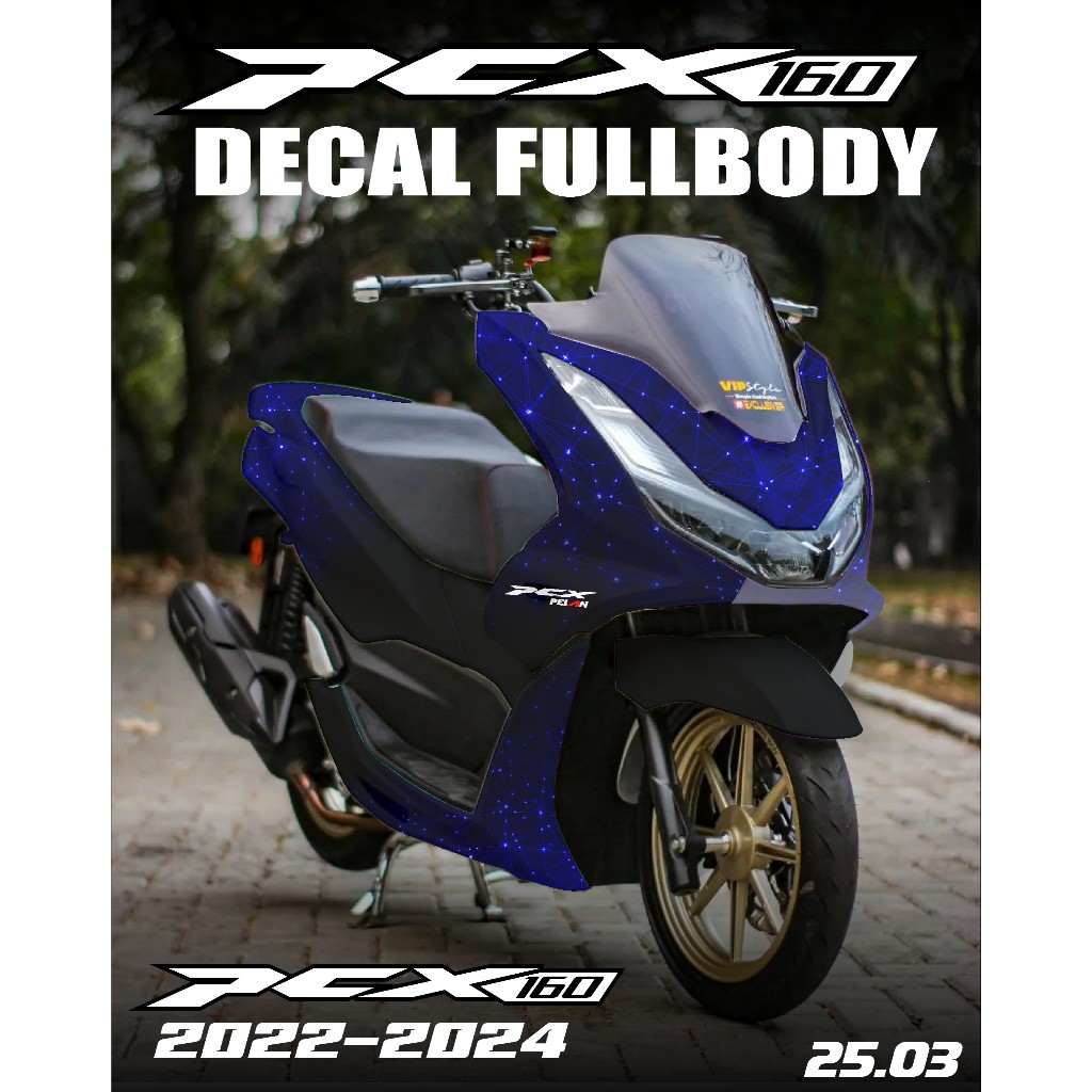 COD TERBARU Decal Stiker DECAL PCX 160 2022 2024 FULL BODY NEW  DESIGN GRADASI STICKER KEREN PCX VIR