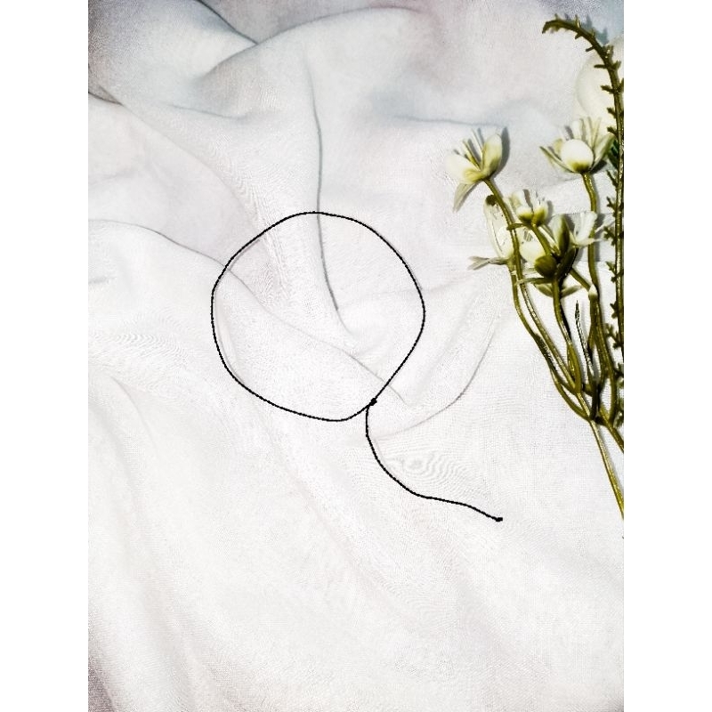 GELANG TALI HITAM EKSTRA THIN 0.5MM // GELANG HITAM SUPER TIPIS // GELANG TALI PRIA WANITA EKSTRA TH