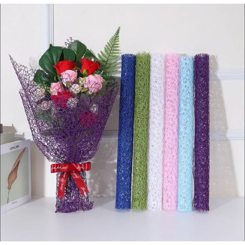 

1 Lembar Jaring Mesh Spider - Flower Wrapping Mesh Spider - Jala Jaring Mesh - Hiasan Buket