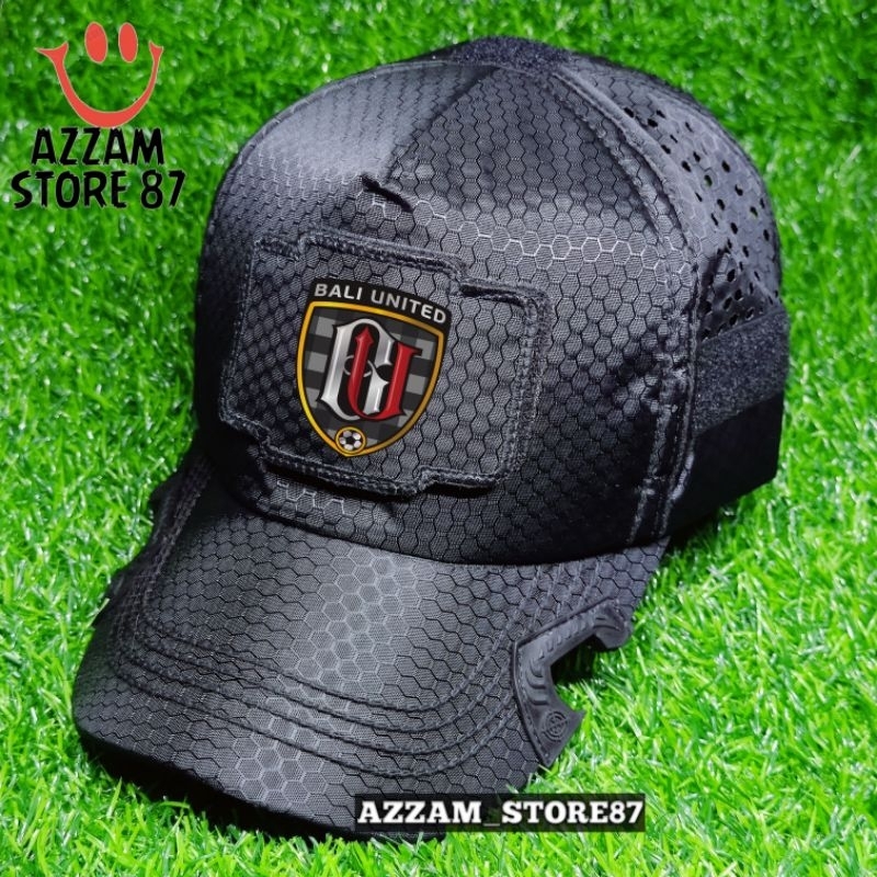 Topi Coak Honeycomb Black OPS Patch DTF Logo BALI UNITED Baseball Caps Tactical Lasercut Best Qualit