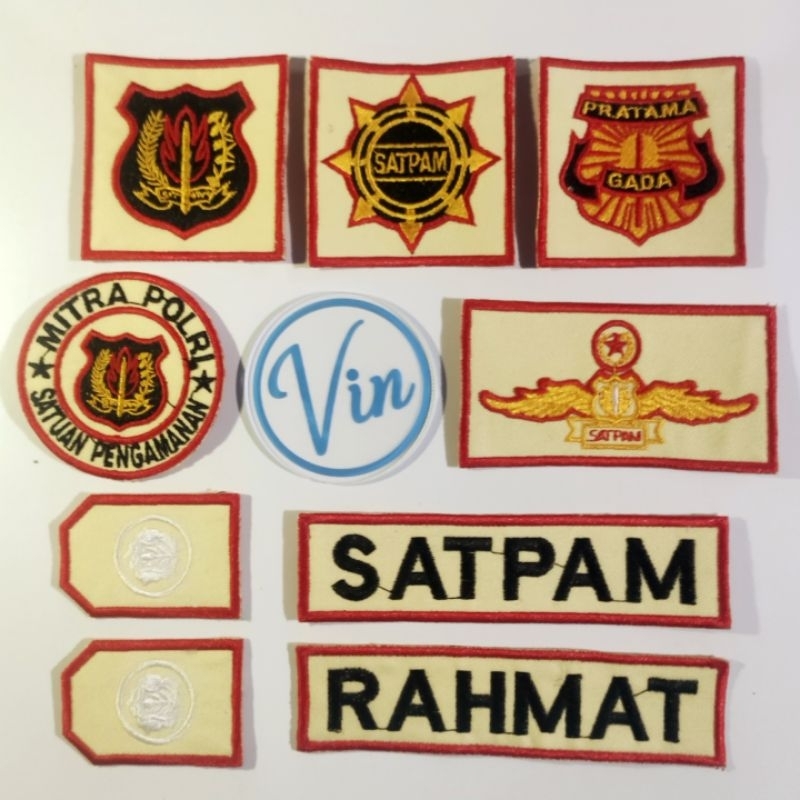 Atribut Satpam Set Bordir Security