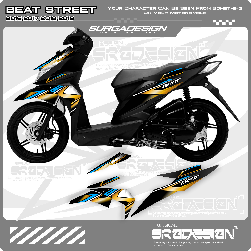 STICKER BEAT ESP SIMPEL, STICKER BEAT ESP, STICKER BEAT ESP HITAM, STIKER ESP
