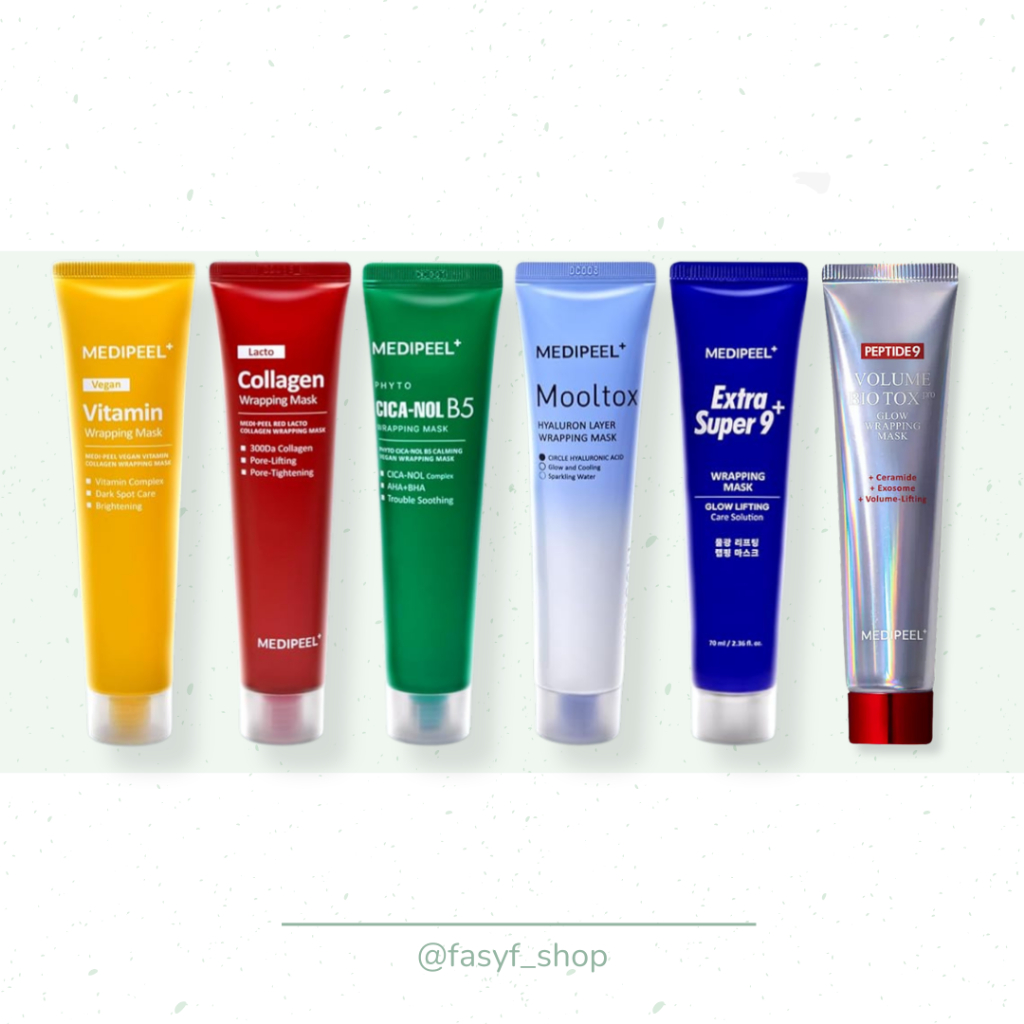 [READY] MEDIPEEL Wrapping Mask Collagen / Mooltox / Vitamin / Cica Nol B5 / Extra Super 9+ / Peptide