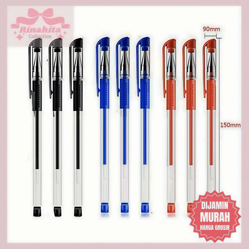 

Pena Gel 0.55mm Standard Pulpen tinta cair Alat Tulis Sekolah Kantor Pen Warna Warni Pena Ujung Lancip ATK Murah