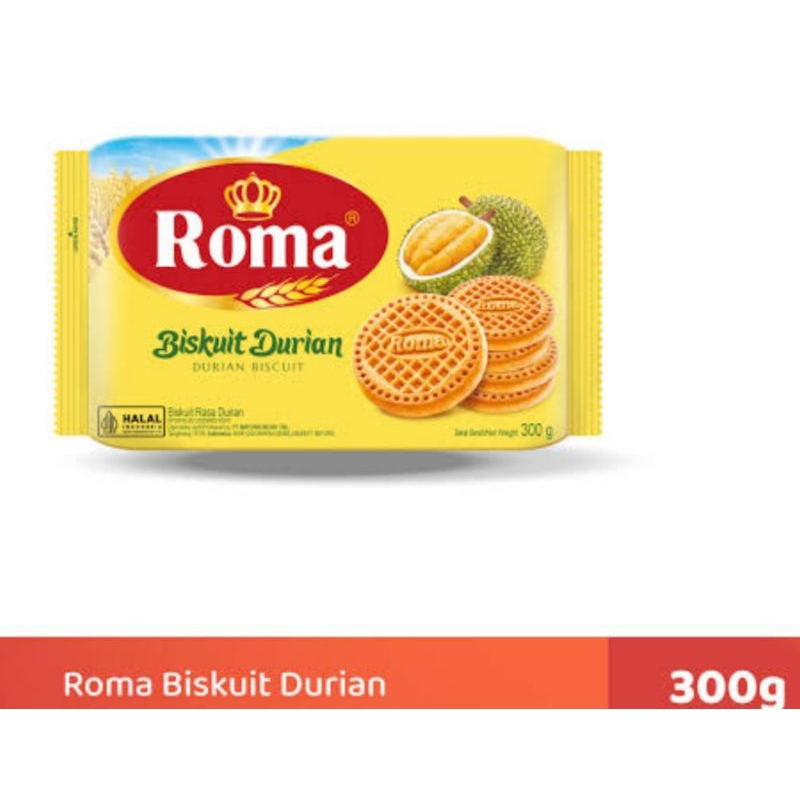 

ROMA BISKUIT DURIAN 300 GRAM