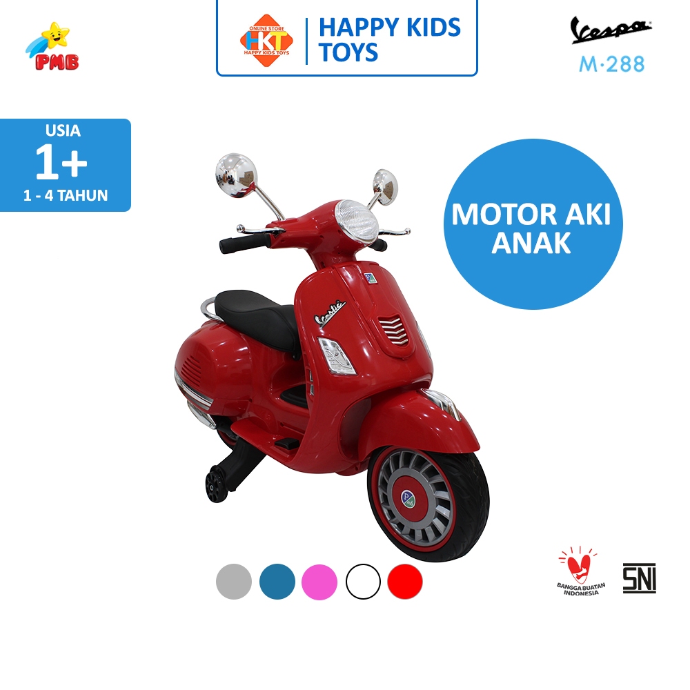 MAINAN MOTOR MOTORAN AKI ANAK BESAR VESPA PMB M288