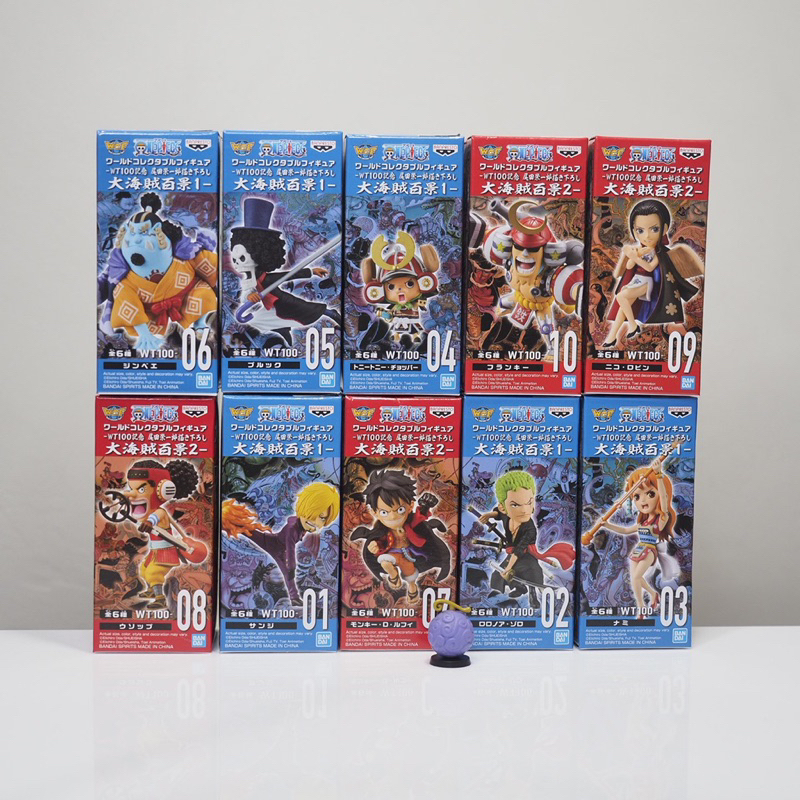 One Piece Set WCF WT100 Mugiwara Straw Hat Crew Luffy Bandai Spirits Banpresto Original Figure MISB