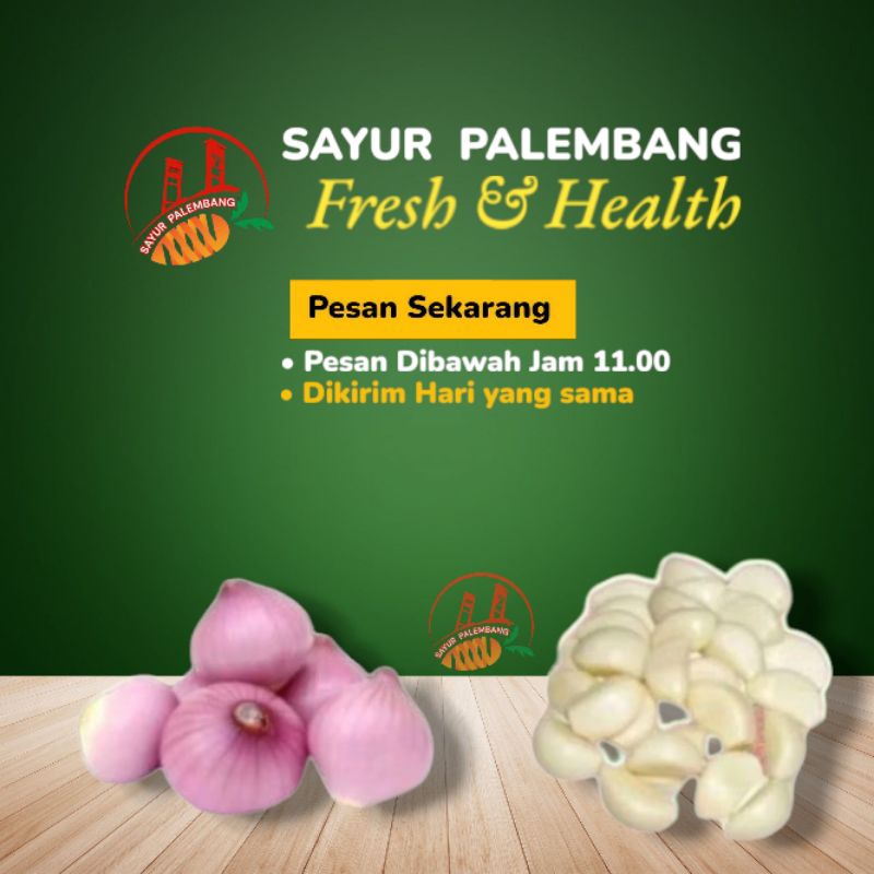

Bawang Merah Kupas Campur Putih Kupas - Sayur Palembang