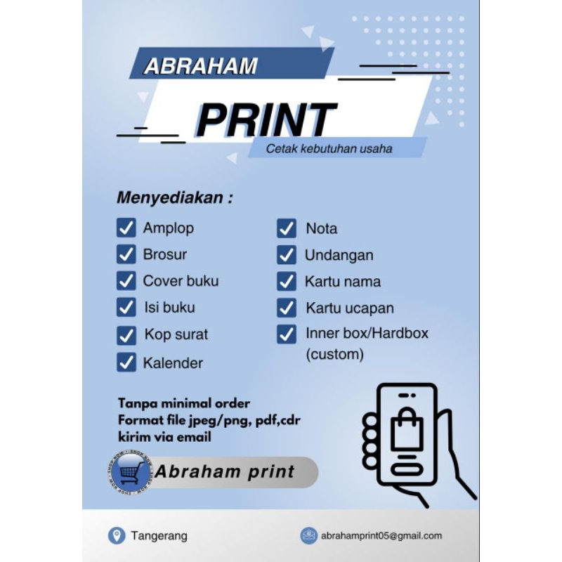 

CETAK KEBUTUHAN USAHA/PRIBADI
