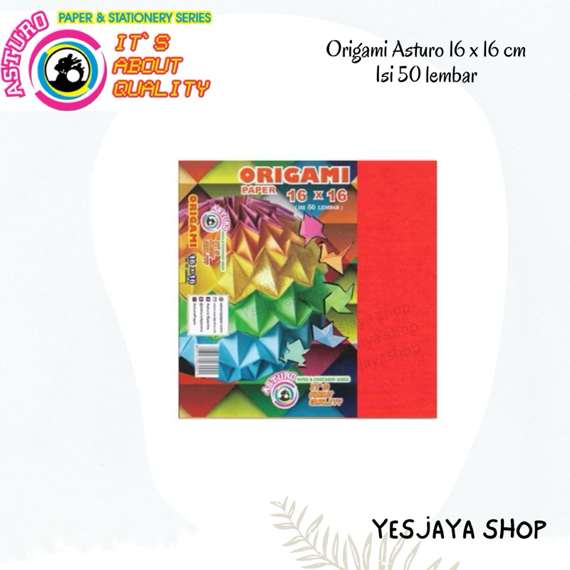 

{1pack=50lembar} Origami Asturo 16x16 50 lembar / Kertas Lipat Asturo 16cm x 16cm
