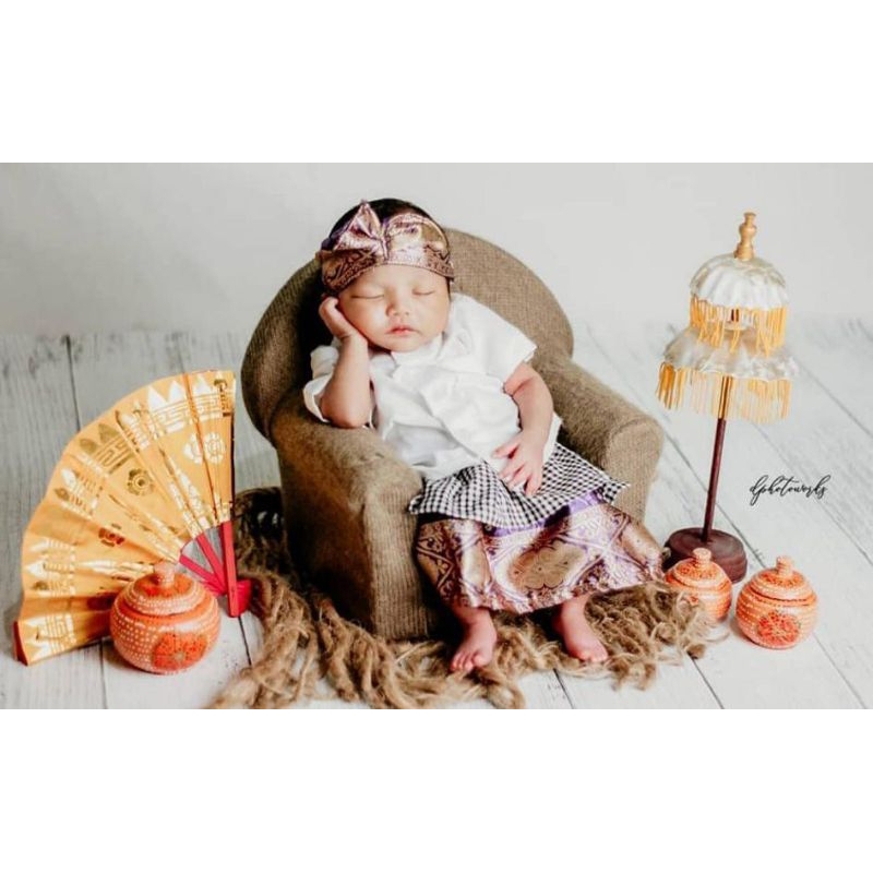 KOSTUM ADAT BALI NEWBORN/BAYI/ANAK/KOSTUM ANAK LAKI-LAKI/KOSTUM PHOTOSHOOT/PROPERTI FOTO ANAK