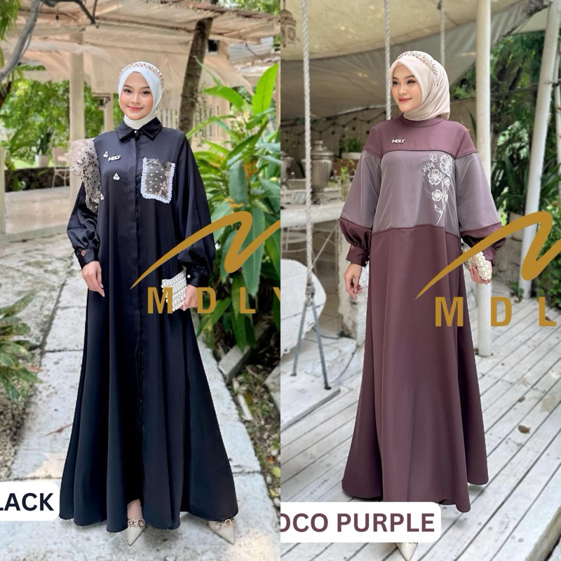 MEGAN SIGNATURE DRESS MDLY | LEELA LUX DRESS MDLY | DRESS ORI MDLY TERBARU | DRESS MEWAH KEKINIAN | 