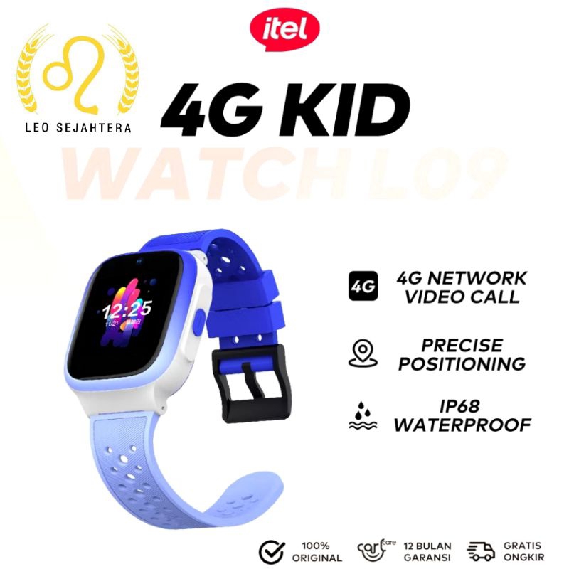 Smartwatch jam tangan anak itel 4G Kid sim card bisa telpon jaringan 4G garansi resmi 1 tahun