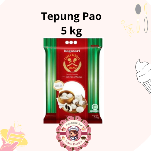 

Tepung Cakra Pao & Mantao Cakra Kembar Emas Bogasari 5 kg