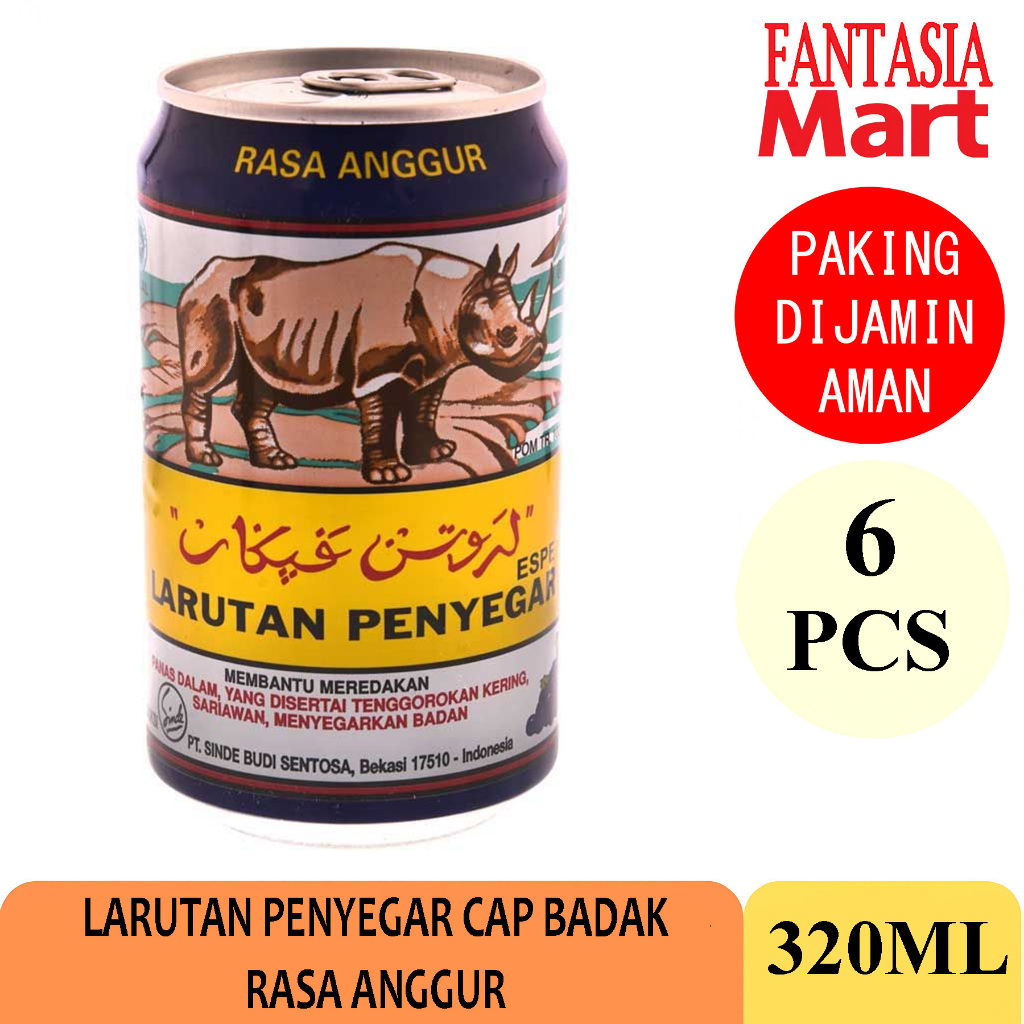 

CAP BADAK LARUTAN PENYEGAR KALENG 320 ML PACK ISI 6 PCS RASA ANGGUR FANTASIA DENGAN PAKING AMAN