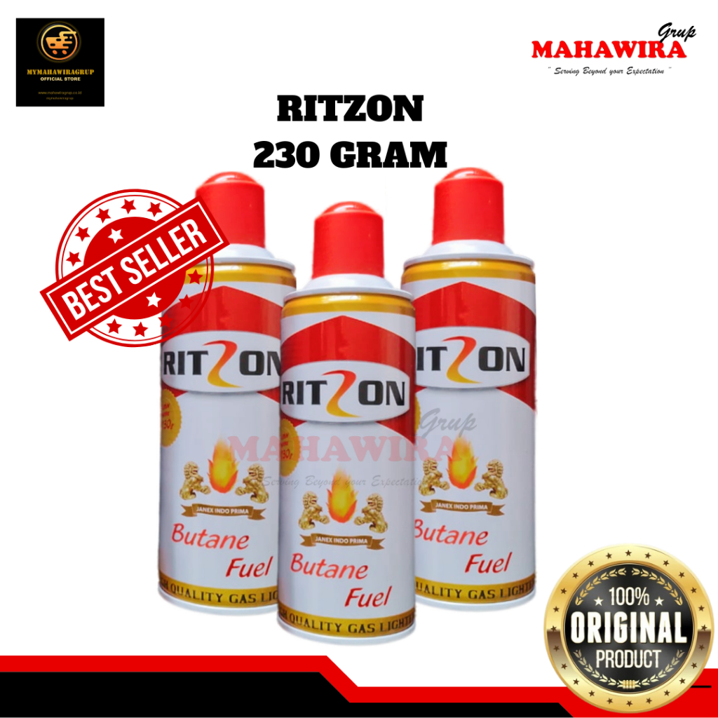 RITZON 230 GR Gas Kaleng Isi Ulang Korek Gas Korek Refill Gas Korek