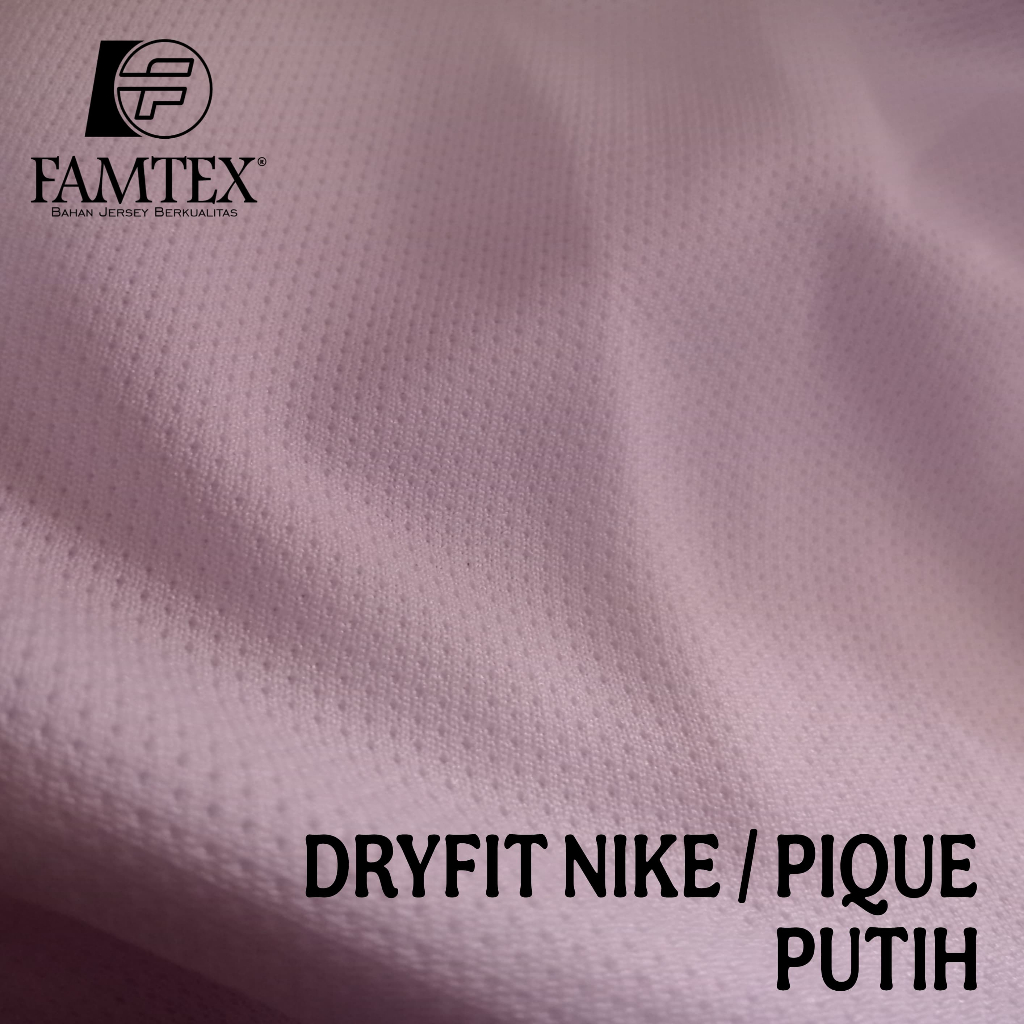 Bahan Kain Drifit Brazil Nike Jarum Putih Premium Jersey Dryfit