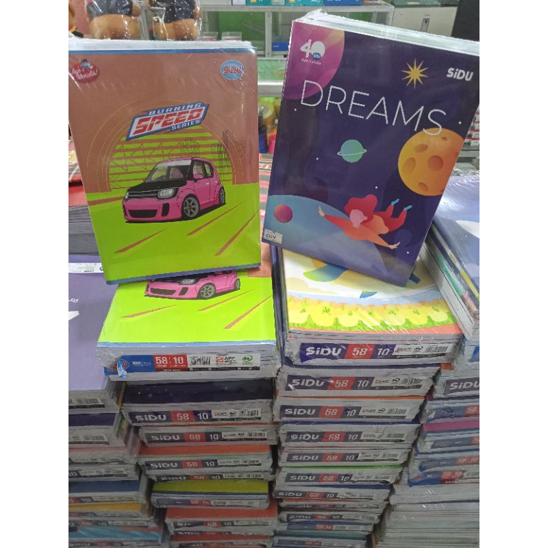 

Buku Tulis Sidu 58 1 Pak isi 10 Pcs, Buku Tulis Sekolah Sidu