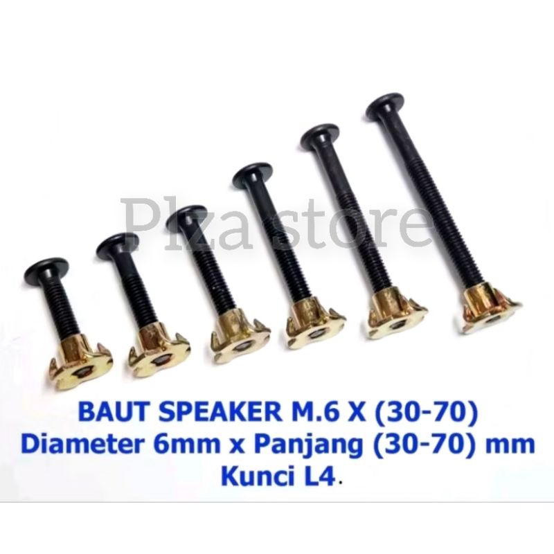 Baut speaker cakar m6 panjang 3cm/4cm/5cm/6cm/7cm Baut mur cakar JCBC m6 baut L Baut Furniture Baut 