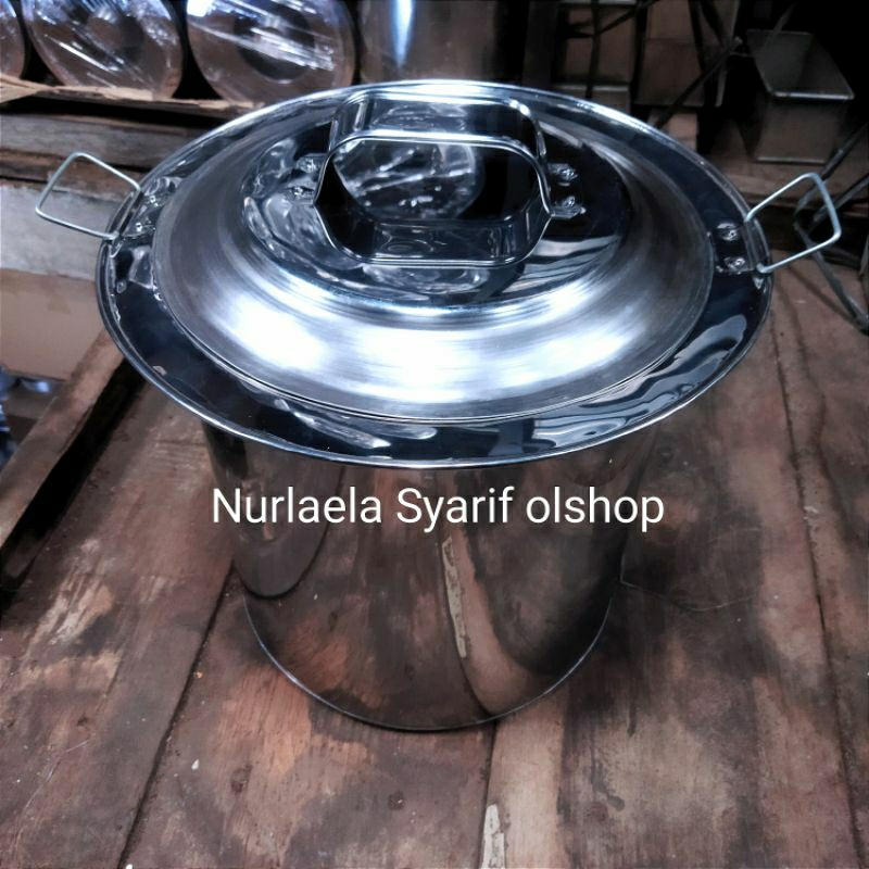 Dandang Mie Ayam Tong Mie Ayam Panci Tinggi Stainless 40 cm