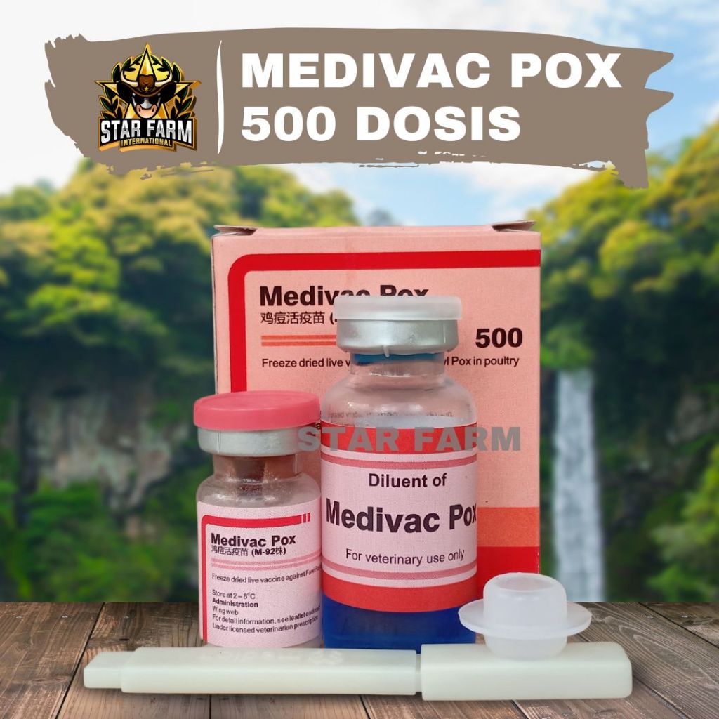 Vaksin Medivac Pox 500 Dosis - Mencegah Pox/Cacar Pada Unggas