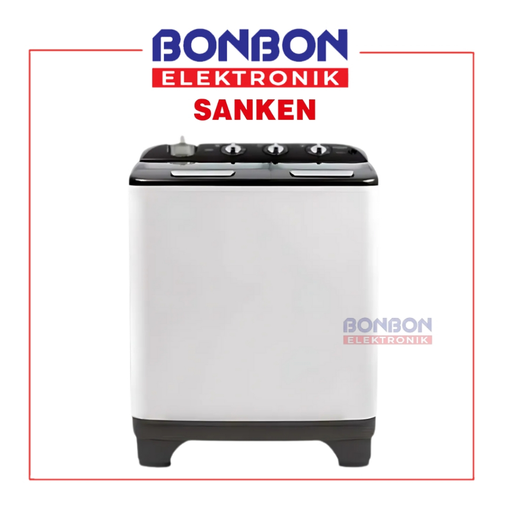 Sanken Mesin Cuci 2 Tabung 10 Kg TW-1125GWB / TW1125 GWB / TW1125GWB 10 Kg