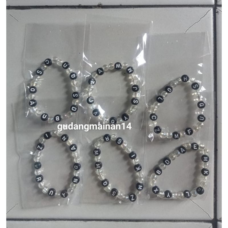 6pc Gelang Anak Huruf Abjad