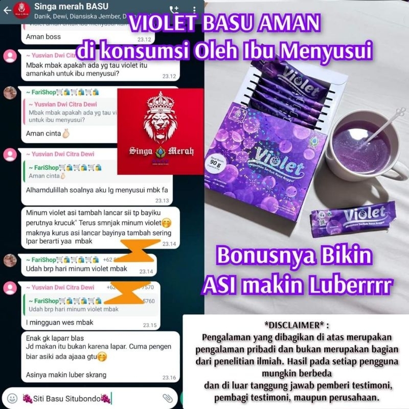 

Violet Minuman Serbuk Rasa Anggur 1 Box isi 6 pcs