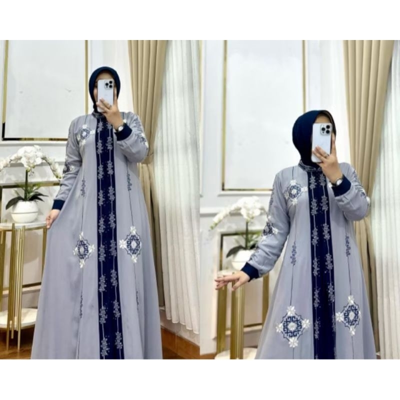 Gamis set hijab model terbaru Dress pesta wanita.A.