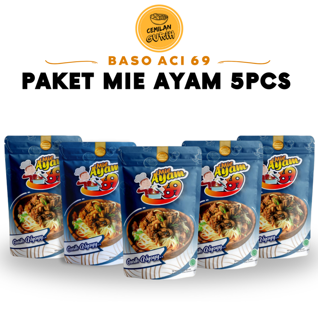 

Baso Aci 69 - Paket Mie Ayam Premium 5pcs Kuah Pedas Gurih