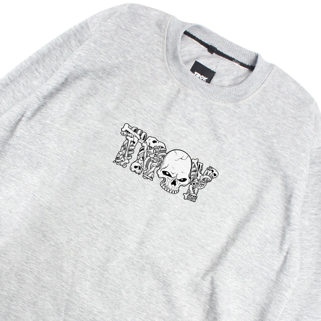Troy Company Sweater Crewneck Misty The Bones - Sweater Crewneck Pria Abu Misty SW 2926