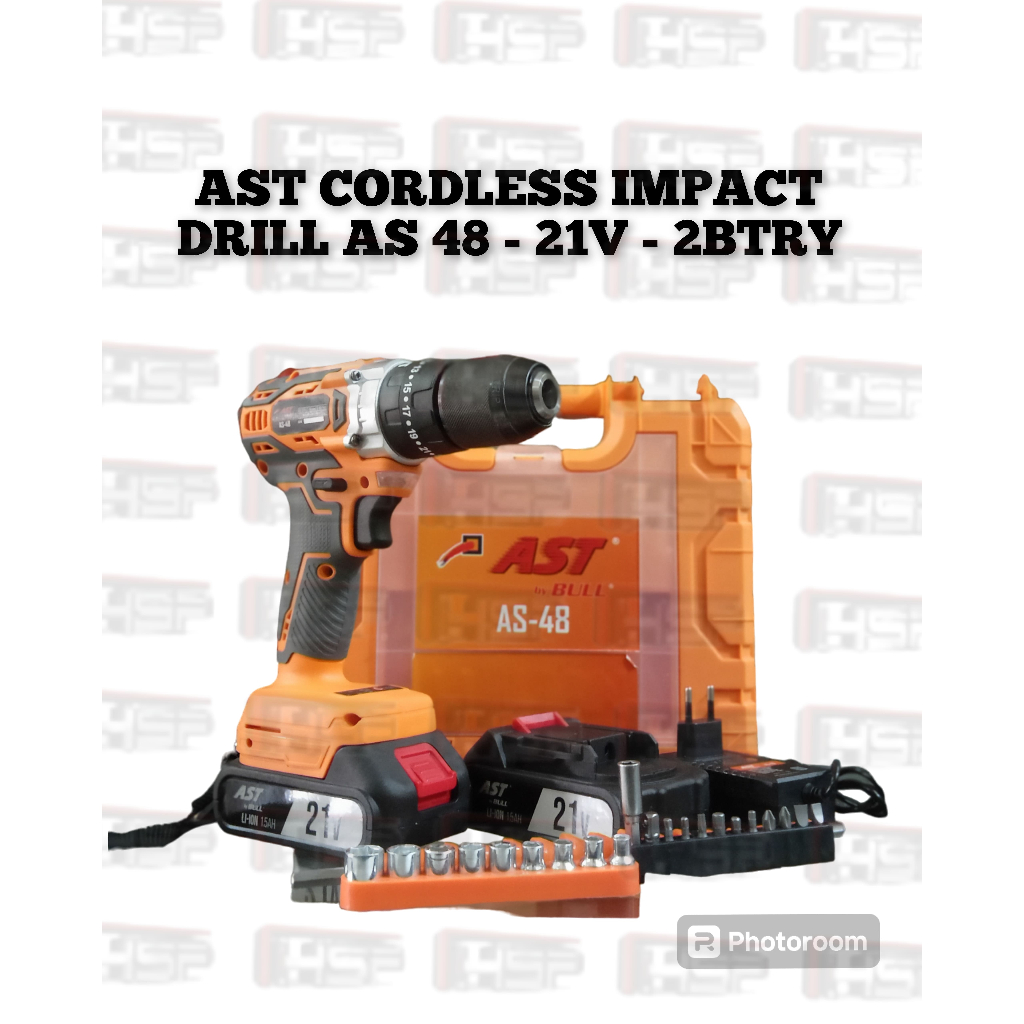 AST Cordless Impact Drill AS-48 - 21V 2BTRY