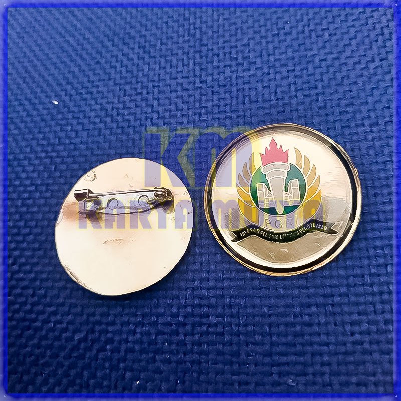 Pin Bros Logo PGRI Bahan Logam Pin PGRI Bulat Peniti - KM