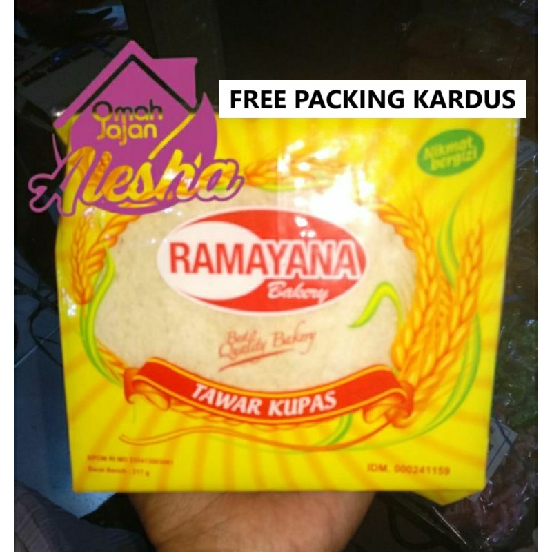 

Roti Tawar Kupas Ramayana Original dan Pandan Stok Baru