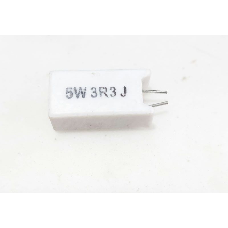 RESISTOR 3,3OHM-RESISTOR KAPUR/CERAMIC-R KAPUR-3R3 OHM 5WATT-MIN ORDER 15PCS