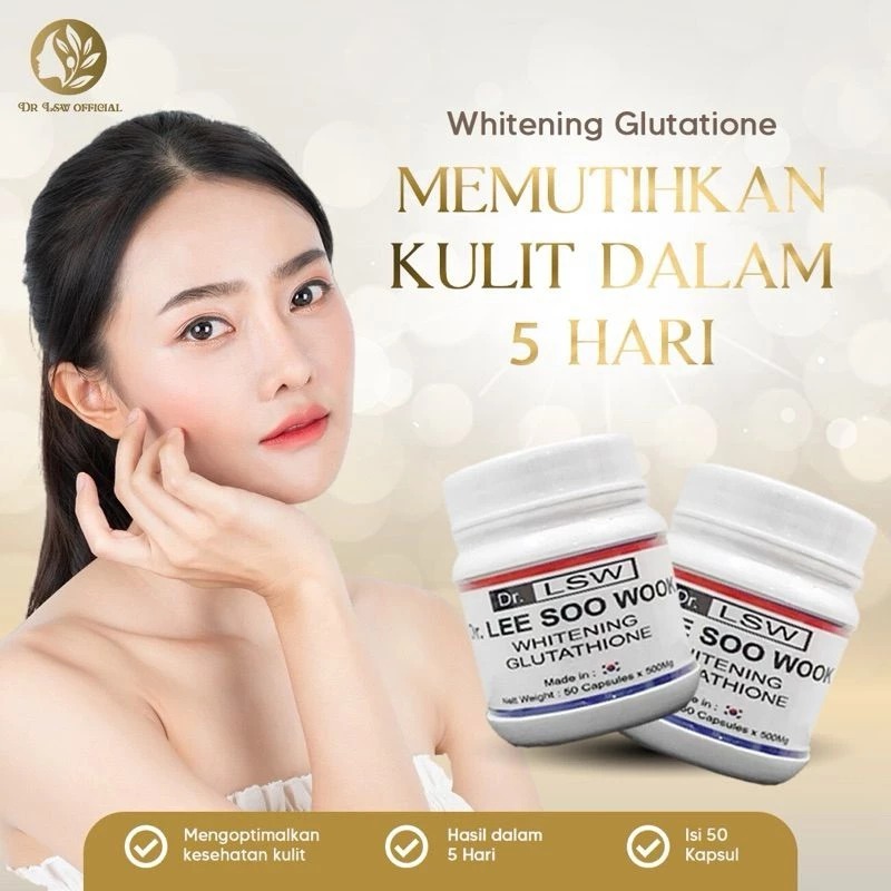 DR LSW Whitening Glutatione Original Mencerahkan Kulit Melembabkan Wajah HALAL BPOM