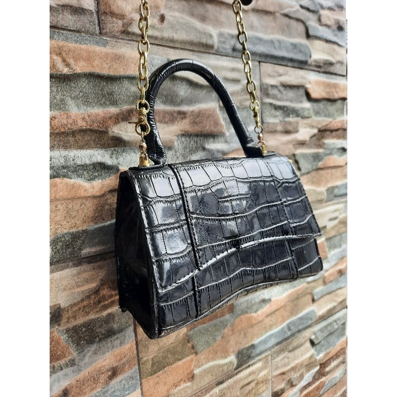 Slingbag Hitam Rantai Top Handle - TAS PRELOVED