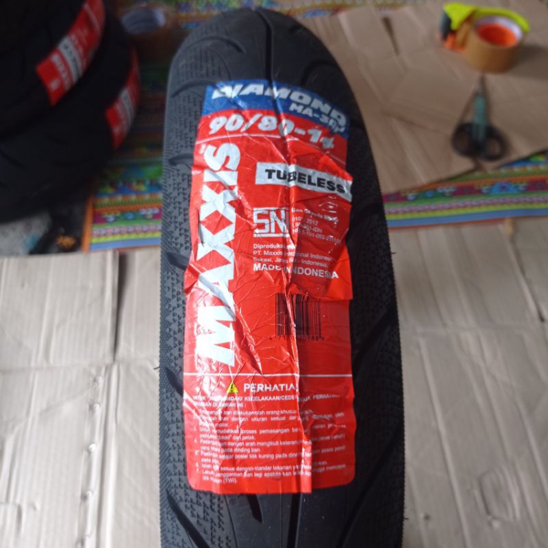 BAN TUBELESS MAXXIS 90/80-14 DIAMOND