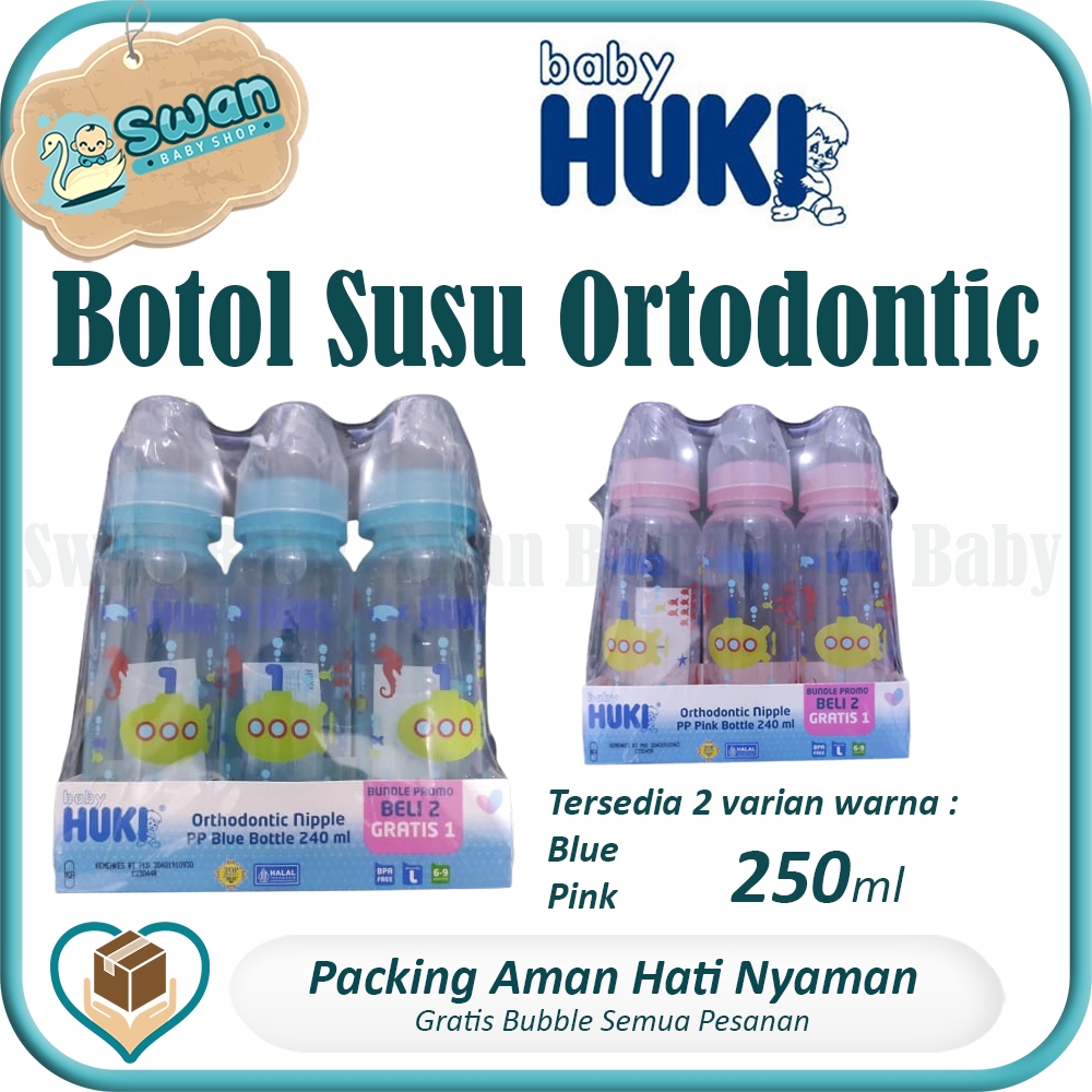 Huki Botol Susu Ortodontic Bundle / Botol bayi / Botol Susu Bayi / Botol Minum Bayi / Botol Susu Huk